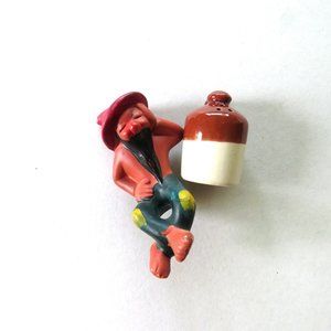 Vintage Man and Jug salt & pepper shakers hand painted Made in Japan